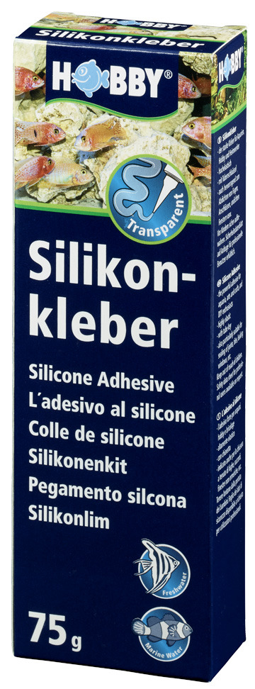 HOBBY Silikonklebler, transparenter Silikonkleber (75 g), für Süß-/Meerwasseraquarien, ideal für Aquaristik-Fans.