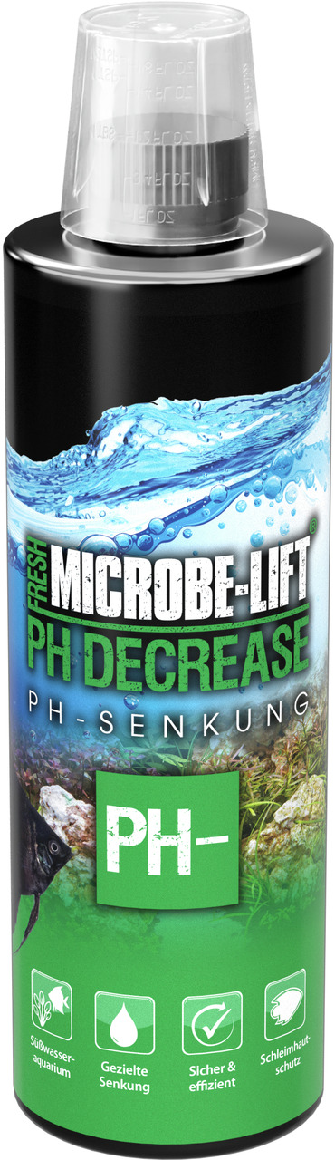 MICROBE-LIFT pH Decrease, 236 ml, für Süßwasseraquarien: Senkt pH-Wert sicher, mit Schleimhautschutz.