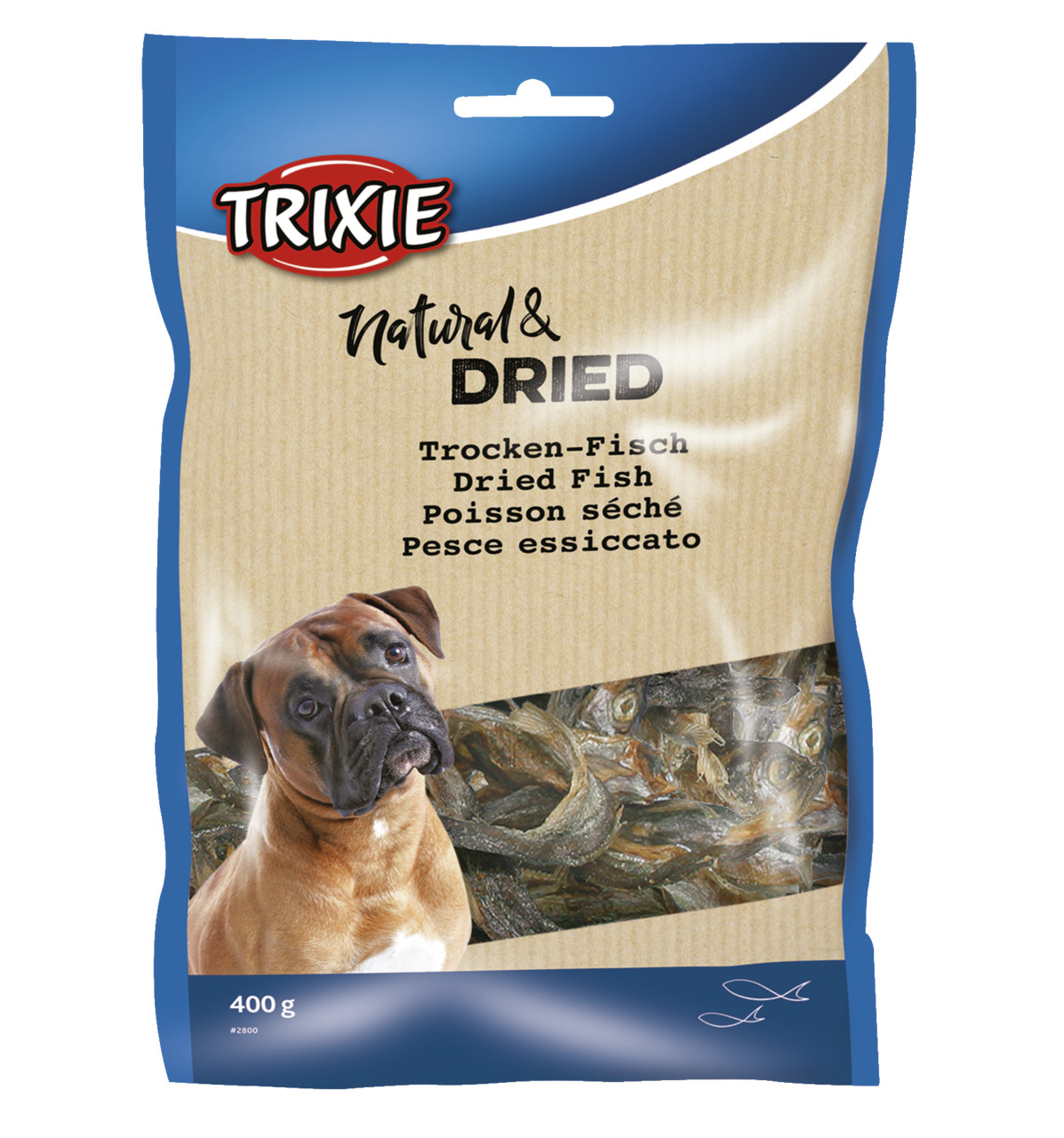 Sparpaket 2 x 400 g Trixie Natural & Dried Trocken-Fisch Hunde Snack