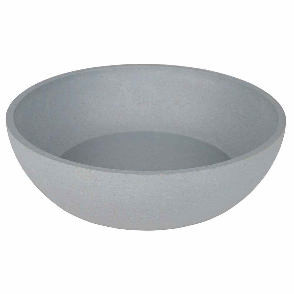 Futternapf „District 70 Bamboo Bowl“ für Katzen & kl. Hunde, aus nachhaltigem Bambus, matt grau, rund, umweltfreundl. Alternative.