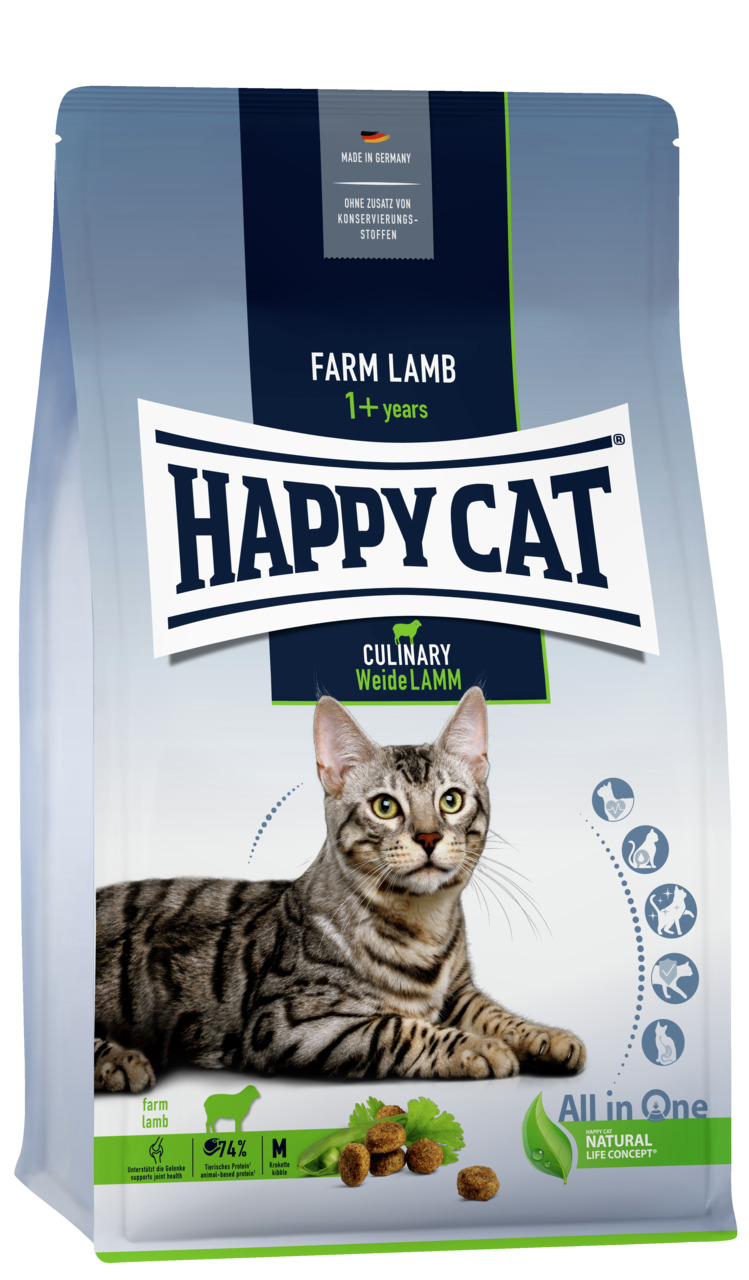 Happy Cat Culinary Adult Weide-Lamm Katzen Trockenfutter 300 g