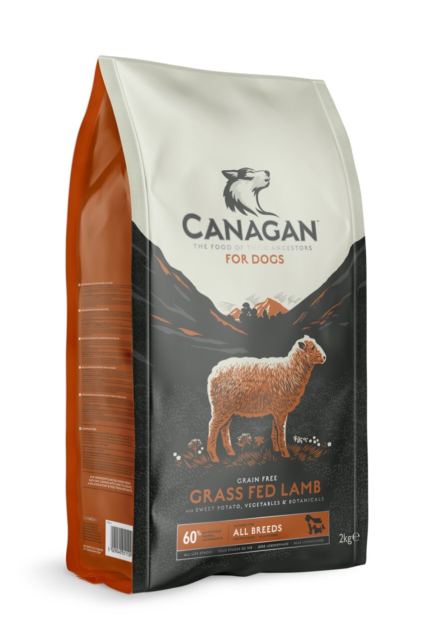 Canagan Grass Fed Lamb Trockenfutter für Hunde aller Rassen, Lamm, grain free, mit Süßkartoffel