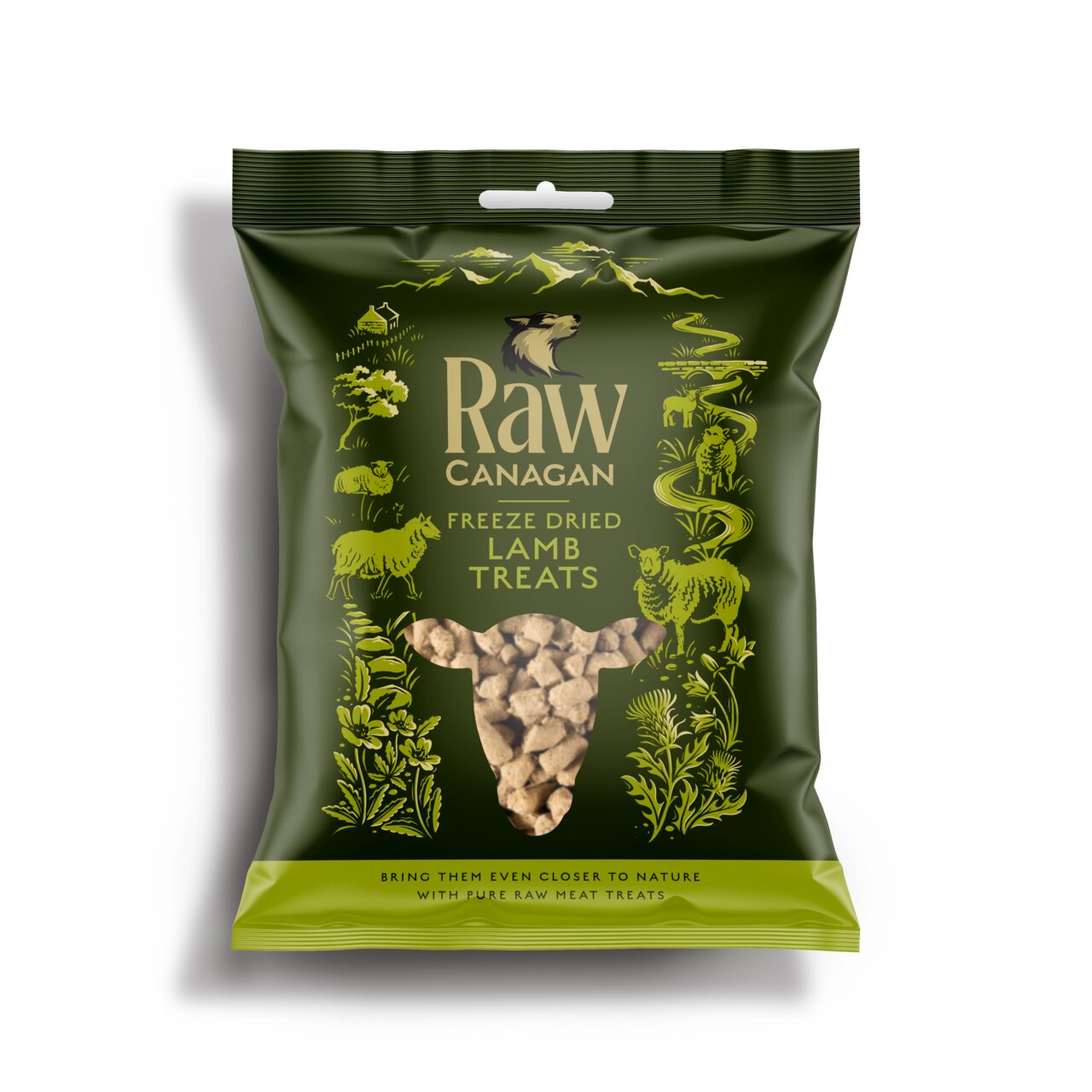 Canagan Raw Freeze Dried Lamb Treats für Hunde, Geschmacksrichtung Lamm, natürliche Zutaten, Packungsgröße: 100 g.