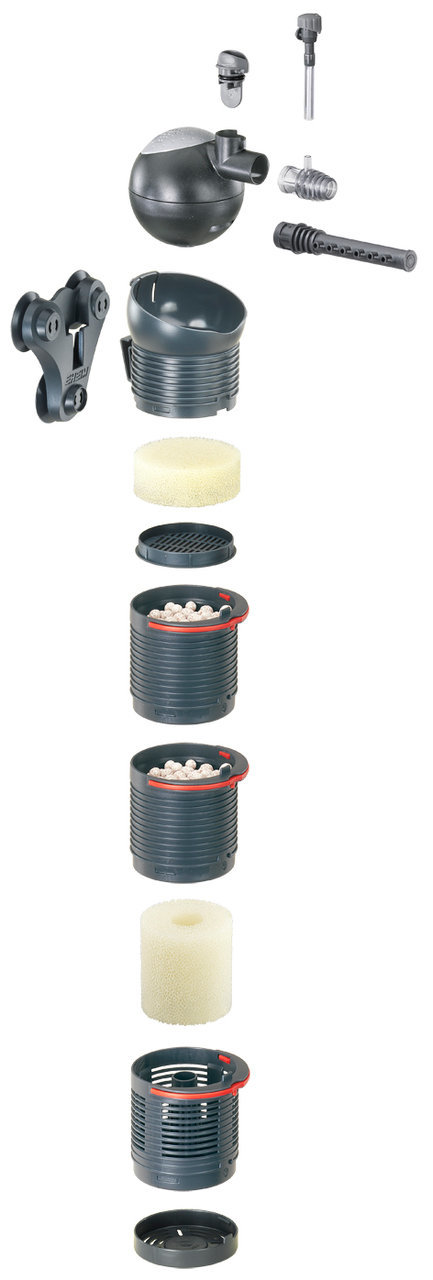 EHEIM professionel 4+ Außenfilter, für Aquarienbesitzer, effiziente Wasserreinigung, inkl. Filtermedien (sichtbare Menge).