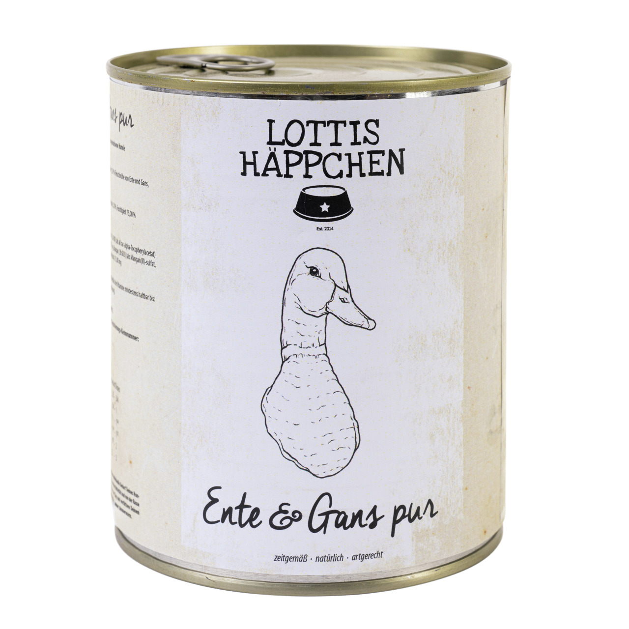 Lottis Häppchen – Ente & Gans pur, für Hunde, 800 g, enthält nur Ente & Gans.