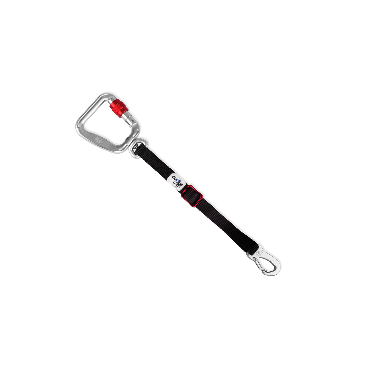 Curli Curli Clasp Adapter, Zubehör f. Hundeleinen, Nylonband, schwarz, verstellbar, Metallkarabiner, f. Hundehalter, sicher.