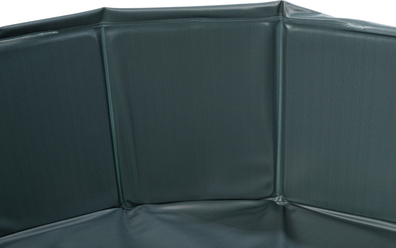 TRIXIE Hundepool, faltbar, für alle Hunderassen, robuste rutschfeste Oberfläche, dunkelgrün, ideal zur Abkühlung an heißen Tagen.