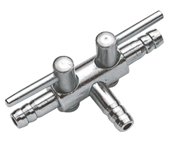 HOBBY Luftverteiler-Ventil, 2 regelbare Anschlüsse, präzise Luftstrom-Steuerung, robust & langlebig, für Aquarien.