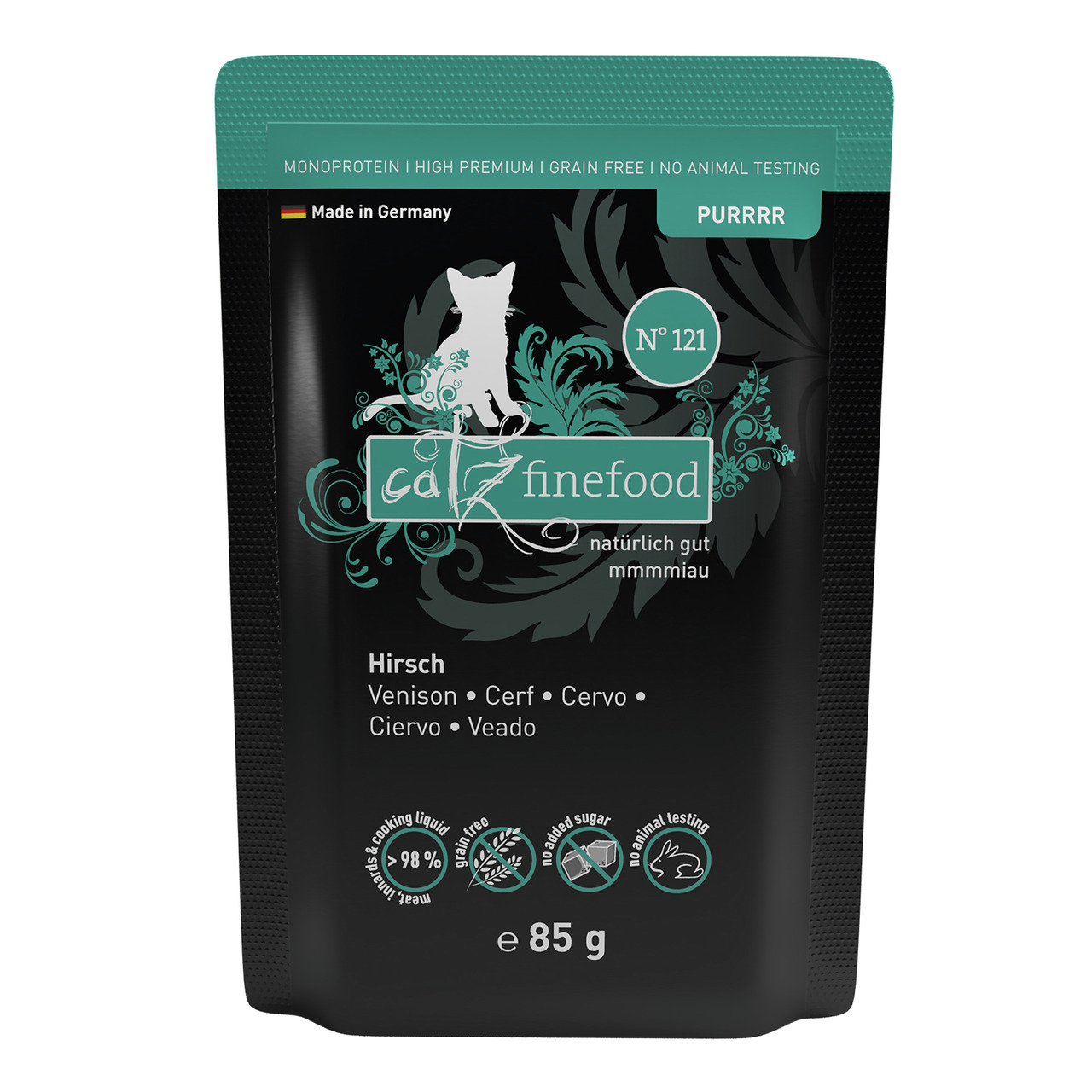 Catz finefood Purrrr No.121 Hirsch 85g Katzennassfutter