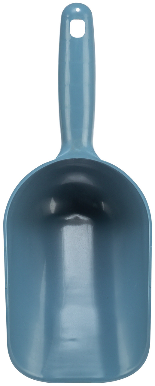 TRIXIE Futterschaufel, blau-grau, für Hunde--Katzenhalter, Trockenfutter-Einstreu, ergonom. Griff, robust, leicht zu reinigen.