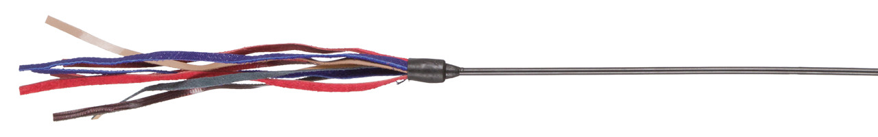 TRIXIE Spielangel mit Lederbändern, für Katzen aller Altersgruppen, fördert Bewegung & Aktivität, mit bunten Lederbändern.