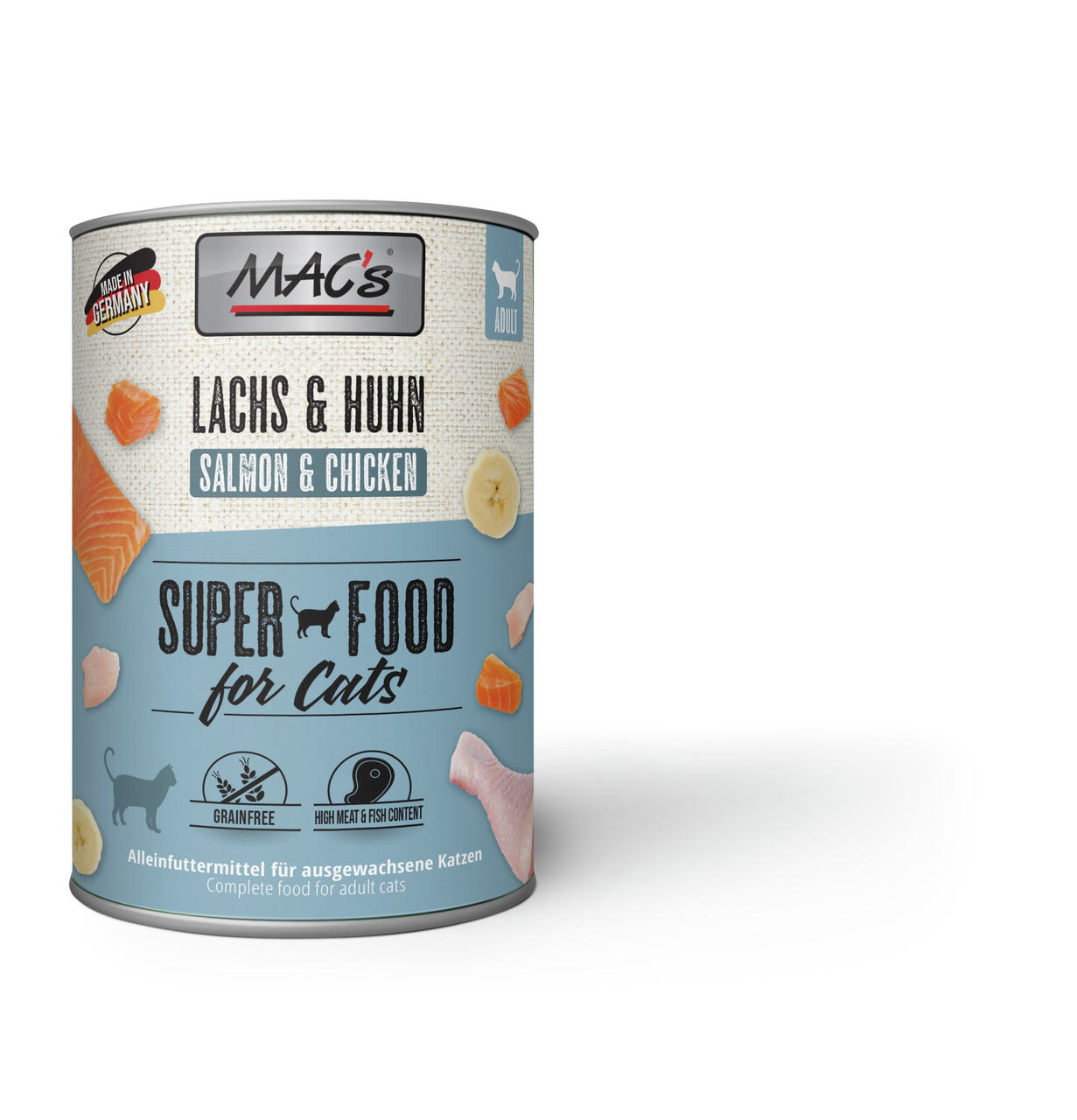 MAC's Cat Lachs & Hühnchen 400g Dose Katzennassfutter