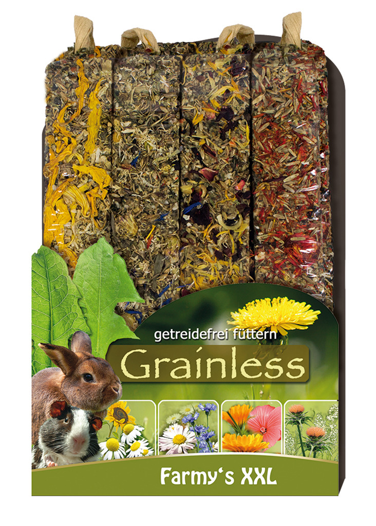 Sparpaket 2 x 450 g JR Farm Grainless Farmys XXL Flower Nager Snack