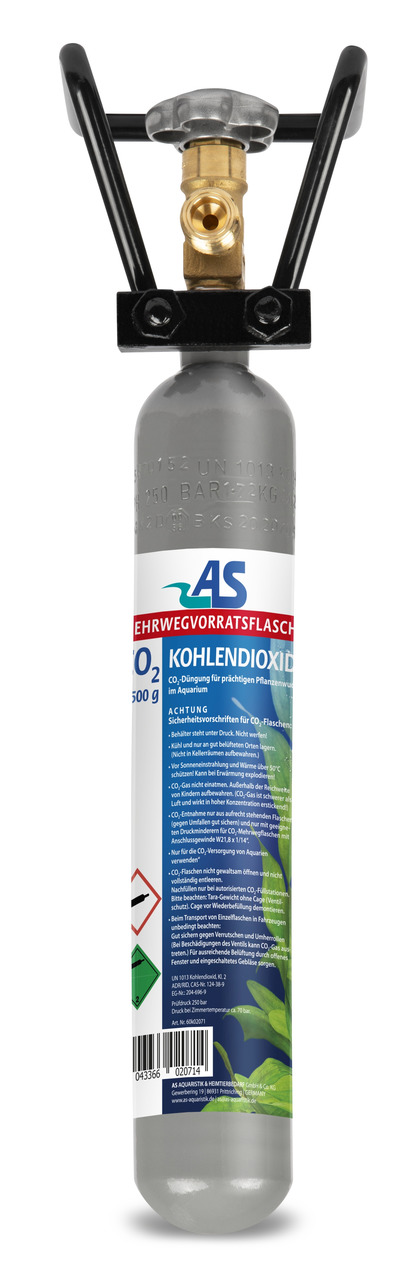 CO2 Mehrwegvorratsflasche Aquarium CO2-Zubehör 500 g