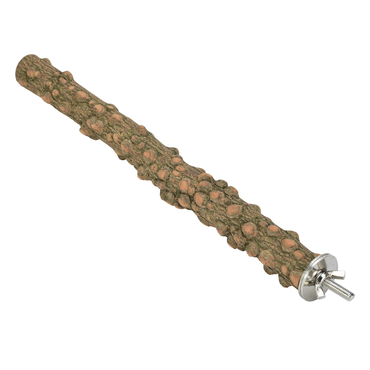 AK 4Pets Sitzstab f. Ziervögel (Wellensittiche, Kanarienvögel), strukturiertes Material zur Krallenpflege, m. Metallhalterung.