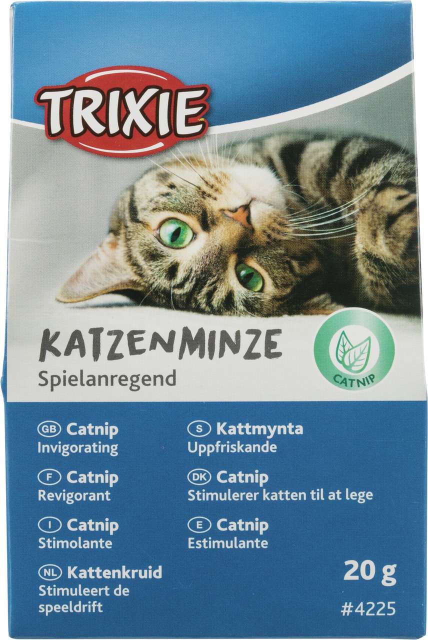 TRIXIE Katzenminze, 20 g, für Katzen, spielanregend, mit Catnip-Logo, Verpackung mehrsprachig.