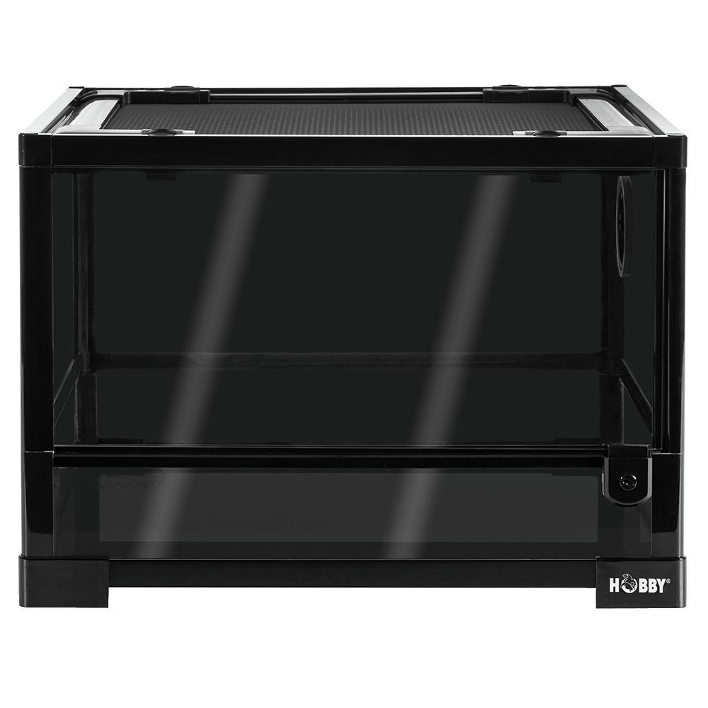 HOBBY Scaper's Tank Terrarium, für Reptilien & Amphibien, robustes Glas, Belüftung im Deckel, 30x30x30 cm, optimale Tierhaltung.