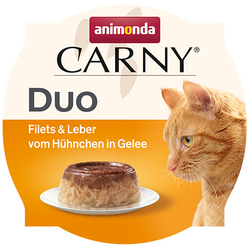Animonda Carny Duo Filets & Leber vom Hühnchen in Gelee Katzen Nassfutter 70 g