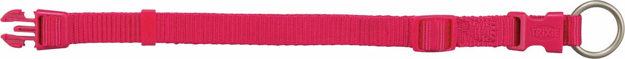 Rotes TRIXIE Halsband für Hunde, verstellbar, stabiler Kunststoffverschluss, Metallring, Komfort für Tiere.