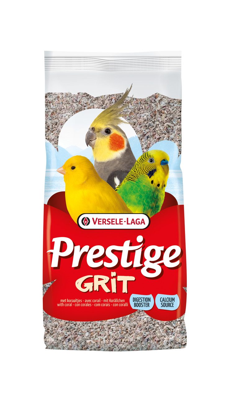 Versele-Laga Prestige Grit, Vogelsand mit Korallstückchen, Verdauungshilfe & Kalziumquelle, Ziervögel, 2,5 kg.