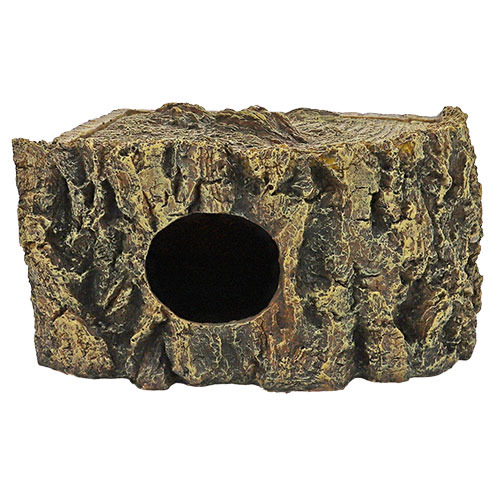 HOBBY Terrarienversteck, Kunstharz, Baumstammoptik, für Reptilien-kleine Tiere, Rückzugsort, realistische Holzstruktur.