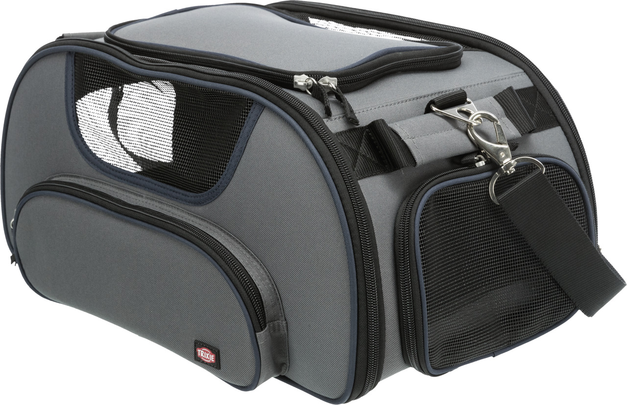 TRIXIE Airline Tasche Wings 28 x 23 x 46 Centimeter grau/blau Katzentransport