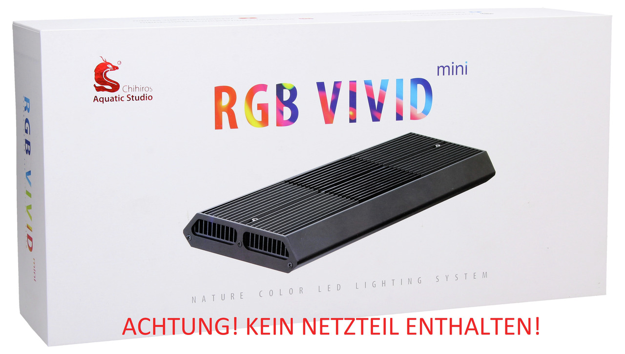 Chihiros RGB VIVID mini LED-Leuchte, für Aquarien, Nature Color LED Lighting System, schwarz, Hinweis: Kein Netzteil enthalten.