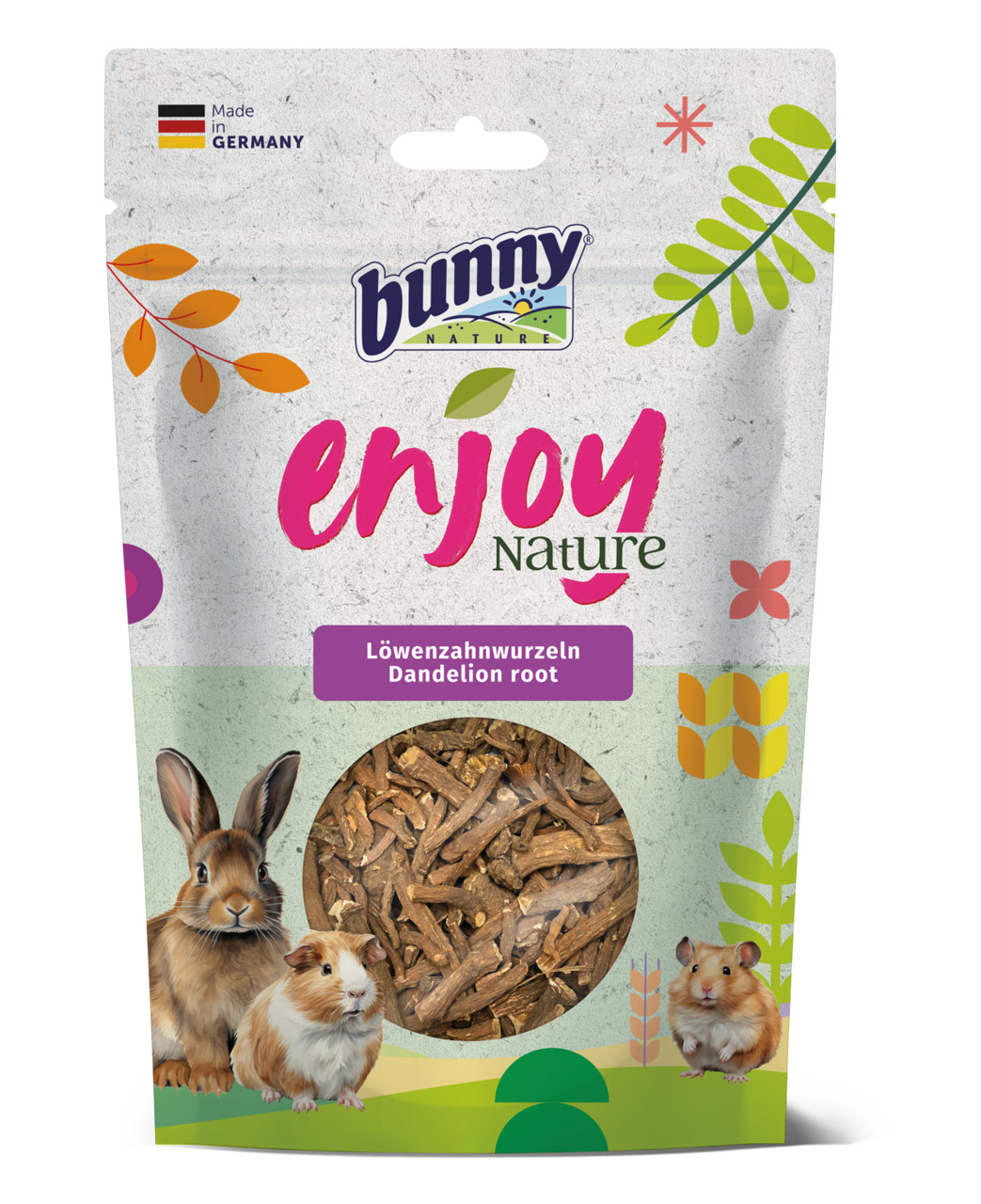 Bunny Nature Enjoy Nature Löwenzahnwurzeln, für Kaninchen, Meerschweinchen & Hamster, getrocknet, Made in Germany.