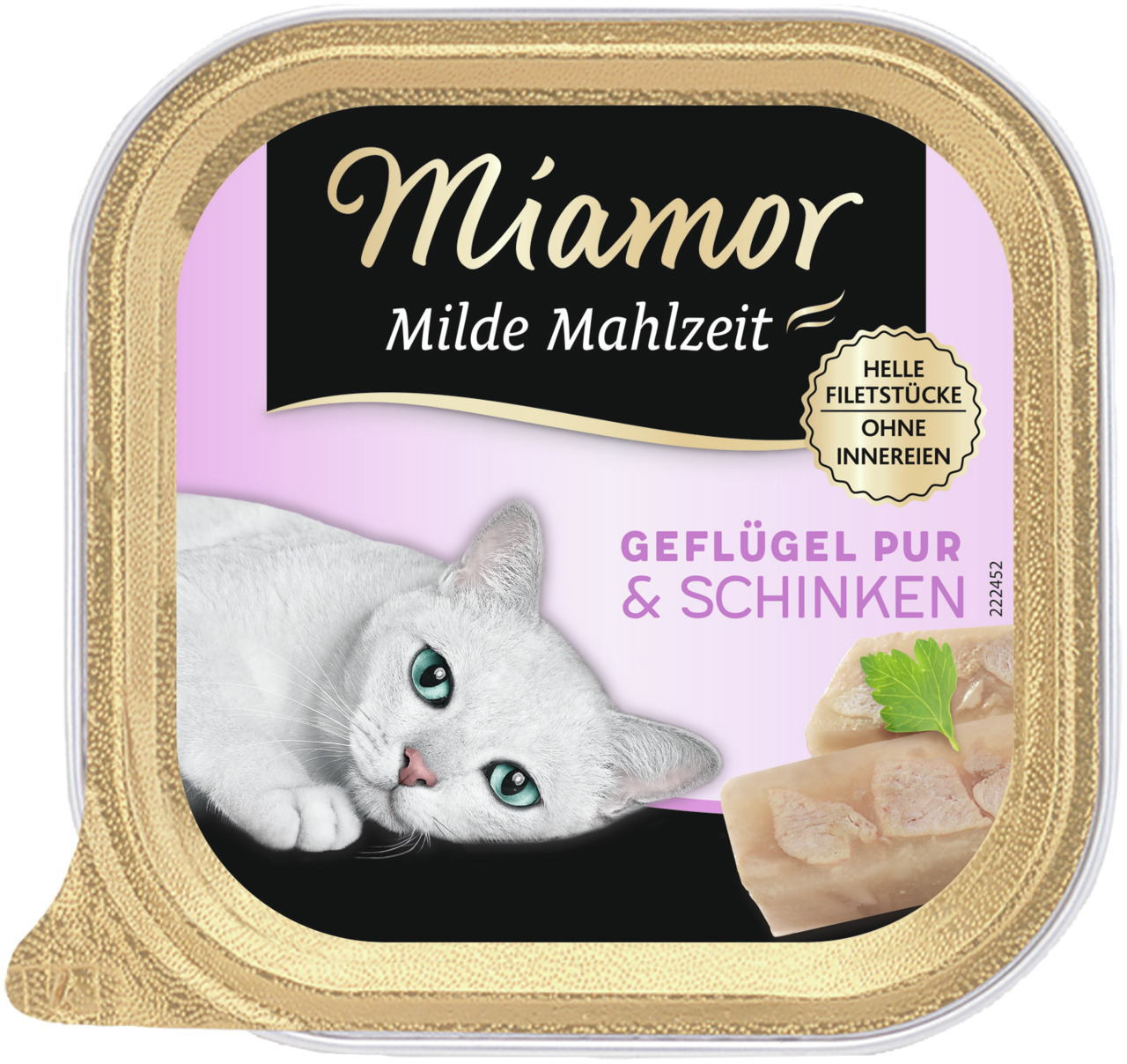 Sparpaket 16 x 100 g Miamor Milde Mahlzeit Geflügel pur & Schinken Katzen Nassfutter
