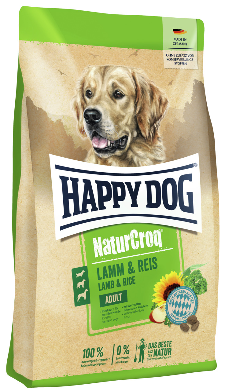 Happy Dog NaturCroq Lamm & Reis Adult Hunde Trockenfutter 4 kg