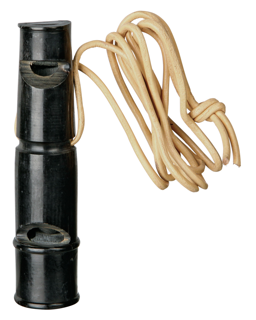 TRIXIE Hochfrequenzpfeife für Hunde, Trainingszubehör, schwarz, mit Lederband, ideal für Erziehung/Training.