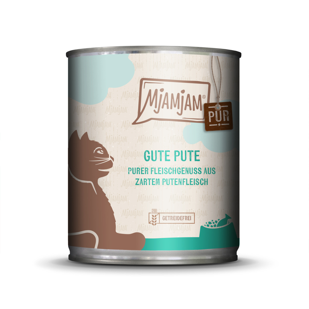 Sparpaket 24 x 800 g Mjamjam Gute Pute purer Fleischgenuss aus zartem Putenfleisch Katzen Nassfutter