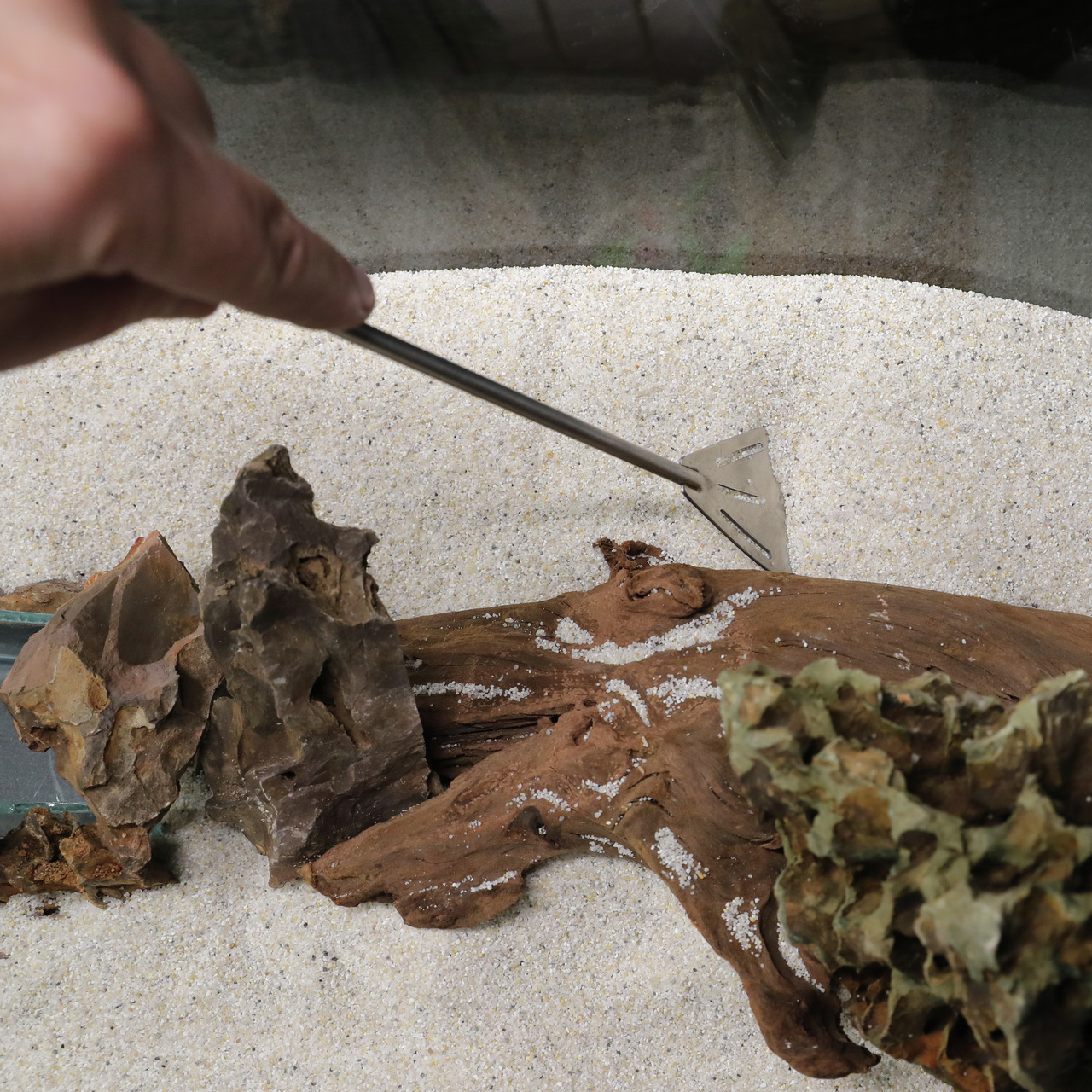 JBL ProScape Sandspatel: Für Aquaristik-Enthusiasten, ideal zum Glätten von hellem, feinem Sand. Präzise Gestaltung des Bodengrunds.