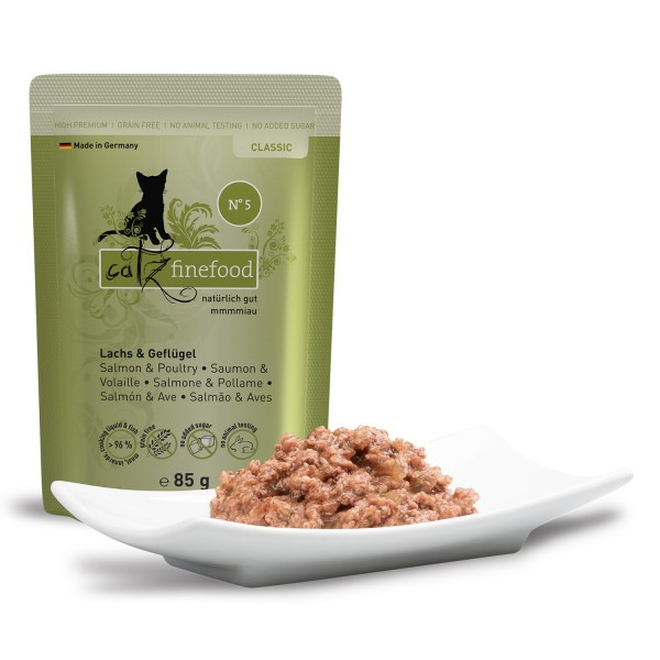 catz finefood Classic No.5 Lachs 85g Katzennassfutter