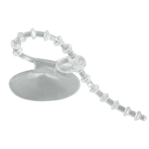 HOBBY Saugnapf mit Clip, transparent, für Aquaristik-Enthusiasten, sichert Schläuche/Kabel im Aquarium, flexibel, robust, einfach.