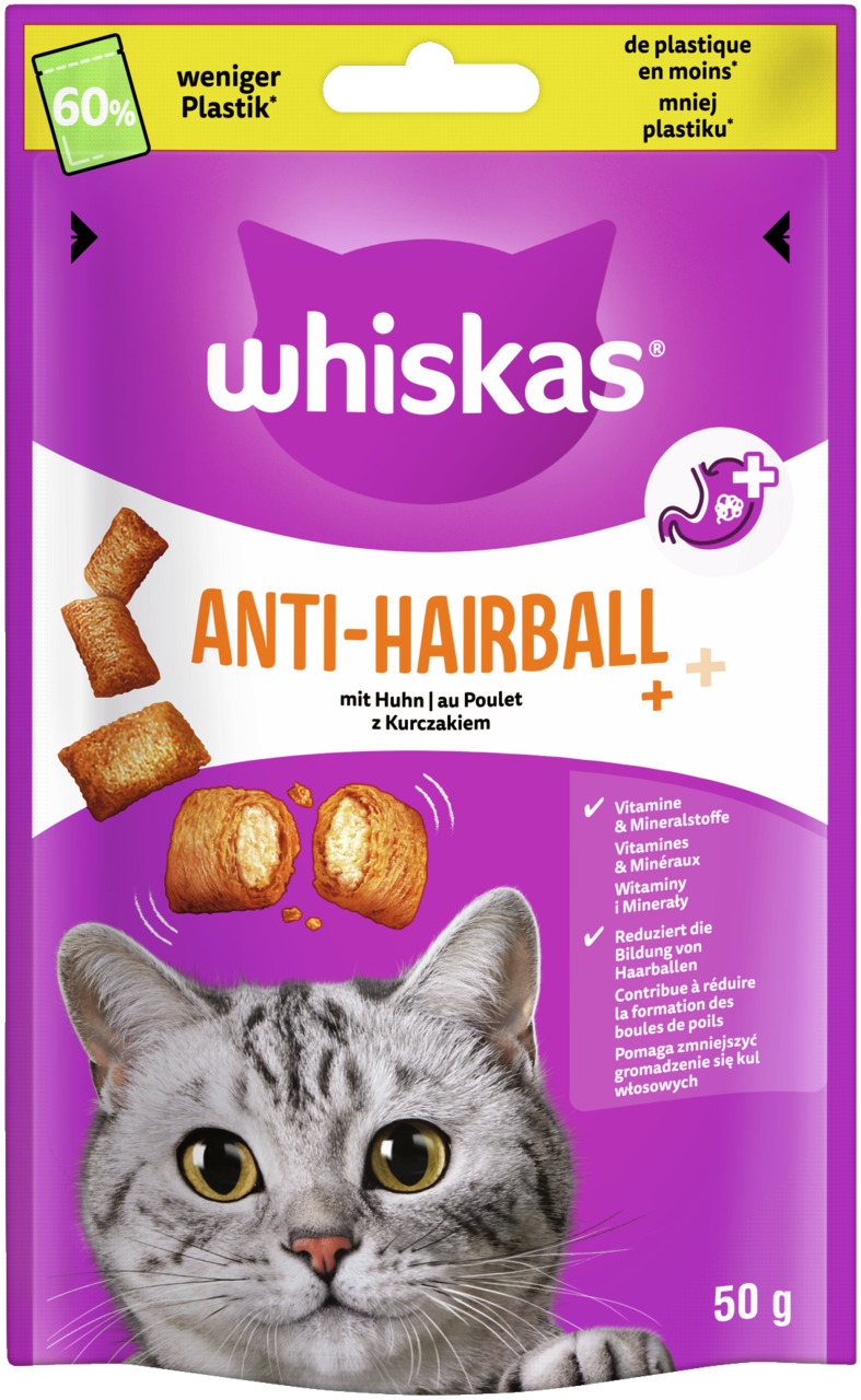 Whiskas Snacks Funktional Anti Hairball 50 g