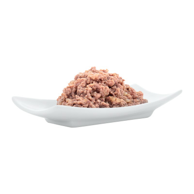 Catz finefood Nassfutter, für Katzen, hochwertige fleischbasierte Mahlzeit, Geschmacksrichtung & Menge nicht erkennbar, ideal ausgewogen.
