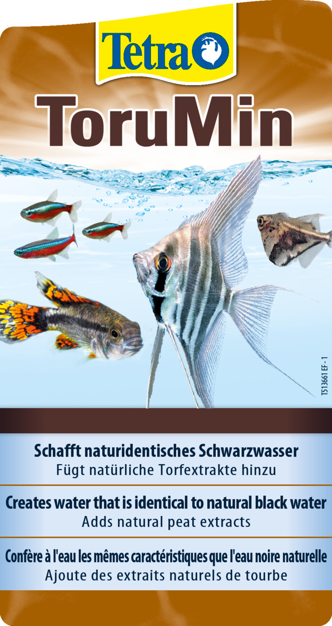 Tetra ToruMin, Wasseraufbereitung für Aquarienfische, Schwarzwasser durch Torfextrakte, für Aquarienbesitzer, 250 ml.