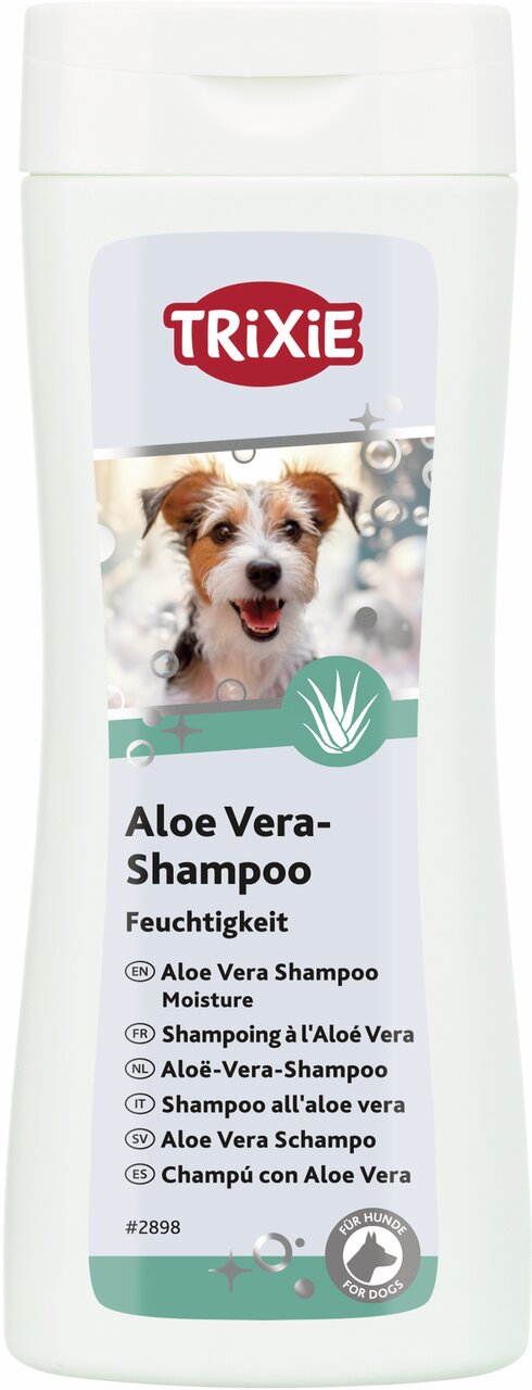 TRIXIE Aloe Vera Shampoo für Hunde, Feuchtigkeit, beruhigend und pflegend, 250 ml, geeignet für regelmäßige Fellpflege.