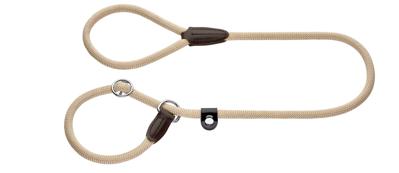 HUNTER Führleine Freestyle, Nylon, braune Lederdetails, verstellbar, für Hunde aller Größen, Komfort & Stabilität, ideal täglich.