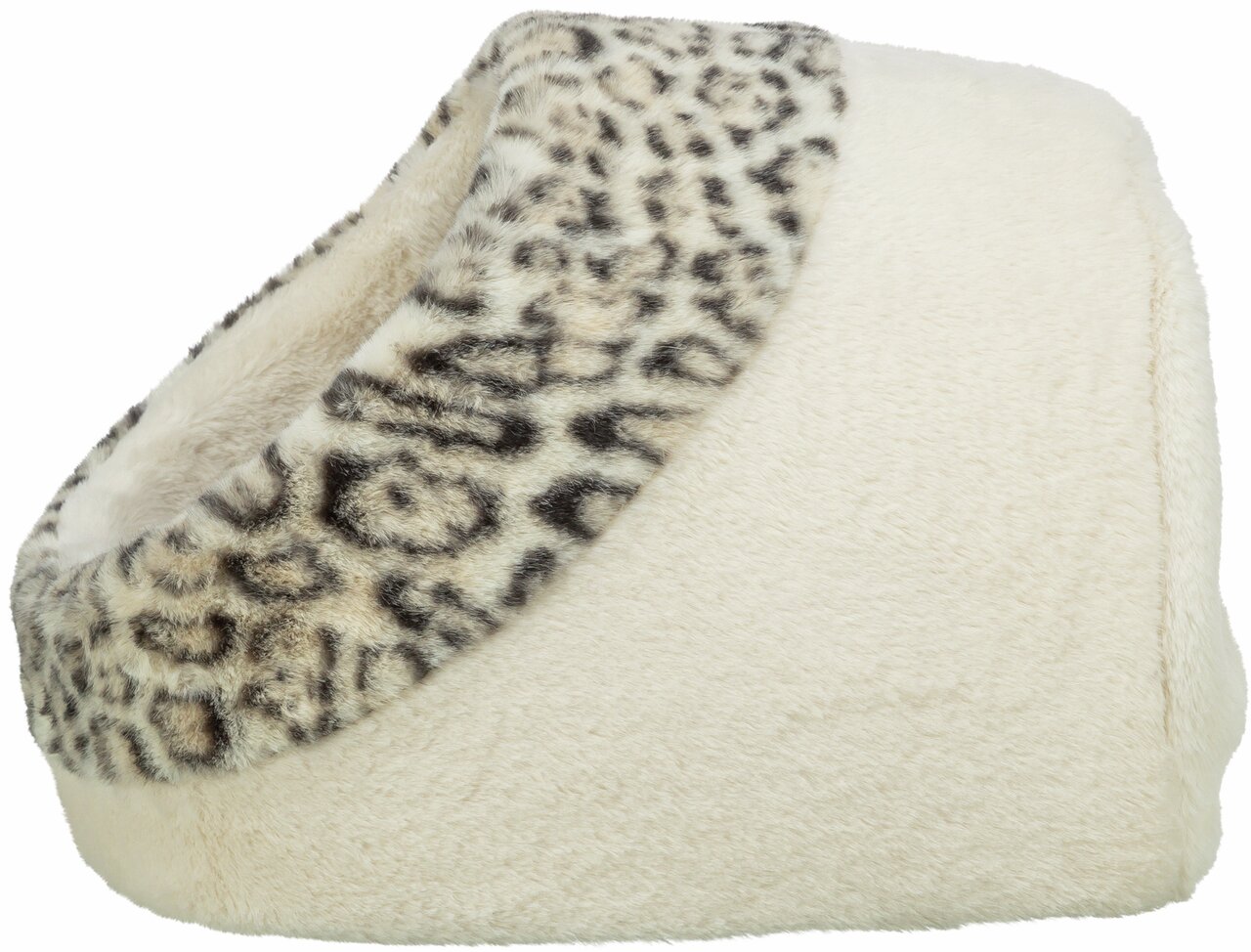 TRIXIE Katzenhöhle mit Leopardenmuster, für Katzen, weiches Material, beige-schwarz, gemütlicher Liegeplatz für Haustiere.