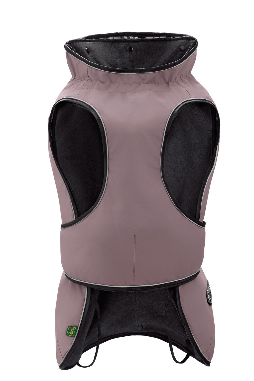 HUNTER Hundejacke Uppsala Cozy, Mauve, für kl.-mittelgr. Hunde, wasserabweisend, Fleecefutter, anpassbar, Schutz vor Kälte/Nässe.