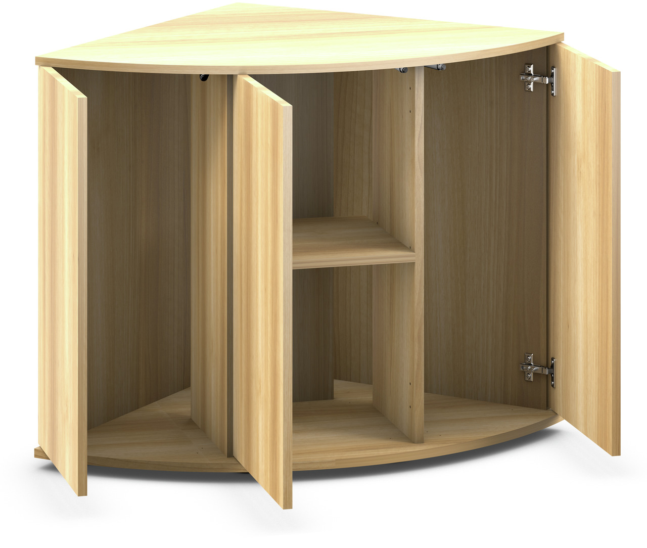 JUWEL Eckunterschrank SBX Lido 120, hell Holzoptik, für Aquarien, 4 Türen, viel Stauraum, stabil, elegant, ideal für Aquarienbesitzer.