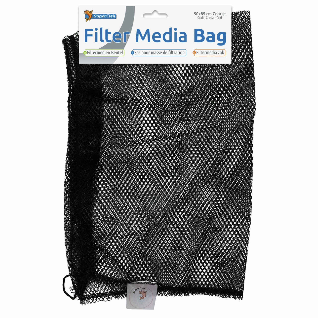 SuperFish Filter Media Bag, Filterbeutel 50x85cm, für Aquarien/Teiche, robust, wiederverwendbar, grobes Netzmaterial.