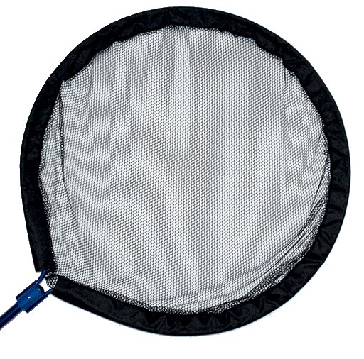 Kescher-Netz Unique Koi, für Teichfische (z. B. Koi), feinmaschig, schwarz, blauer Griff sichtbar, ideal für Teichbesitzer.
