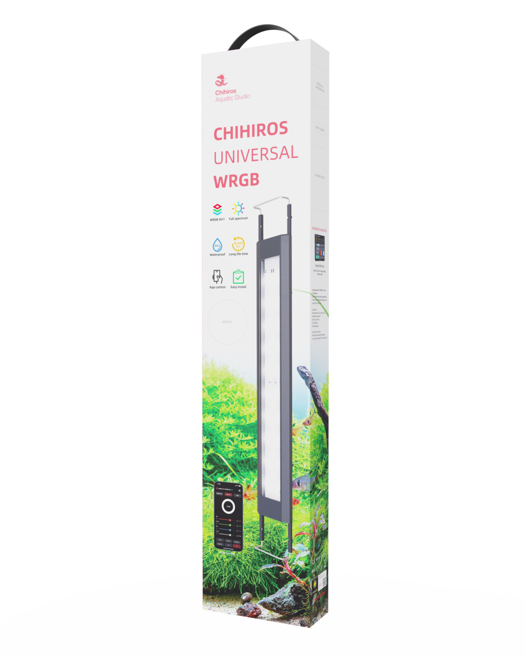 Chihiros Universal WRGB LED-Aquarienleuchte, für Aquarienbesitzer, farbintensive Beleuchtung, energiesparend, inkl. Steuergerät.