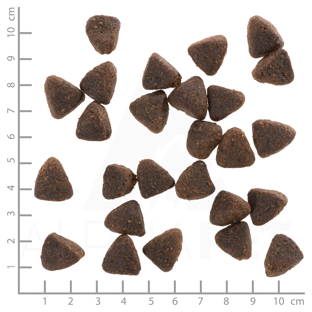 Wolfsblut Trockenfutter für Hunde, dreieckig, dunkelbraun (1-2 cm), ausgewogene Ernährung, hochwertige Zutaten.