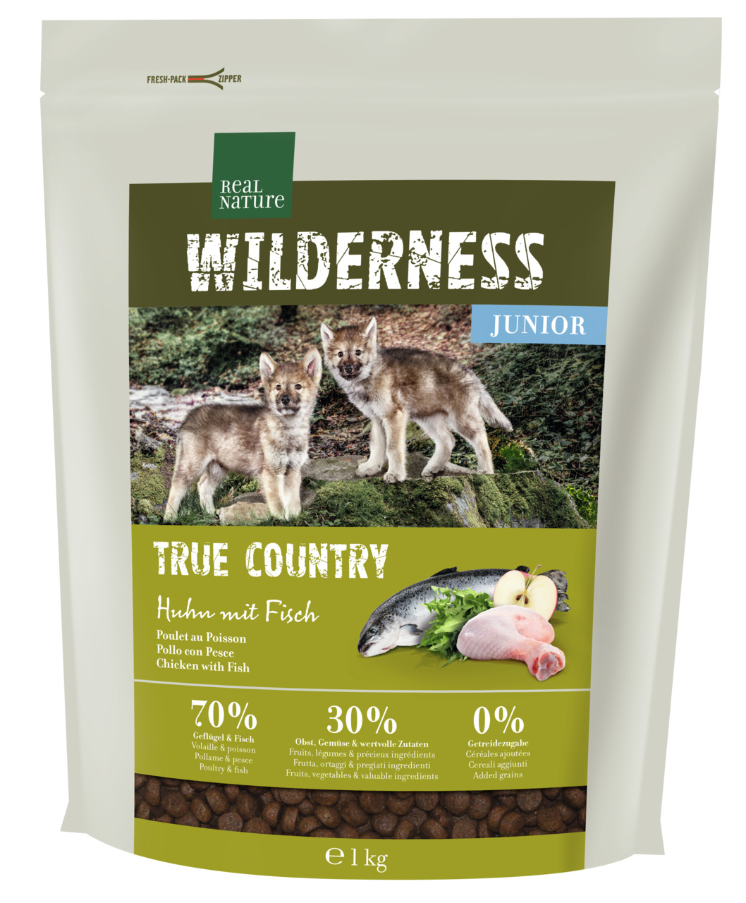 REAL NATURE WILDERNESS Pure Junior Huhn und Fisch 1 kg | 1 kg |  4047777102120