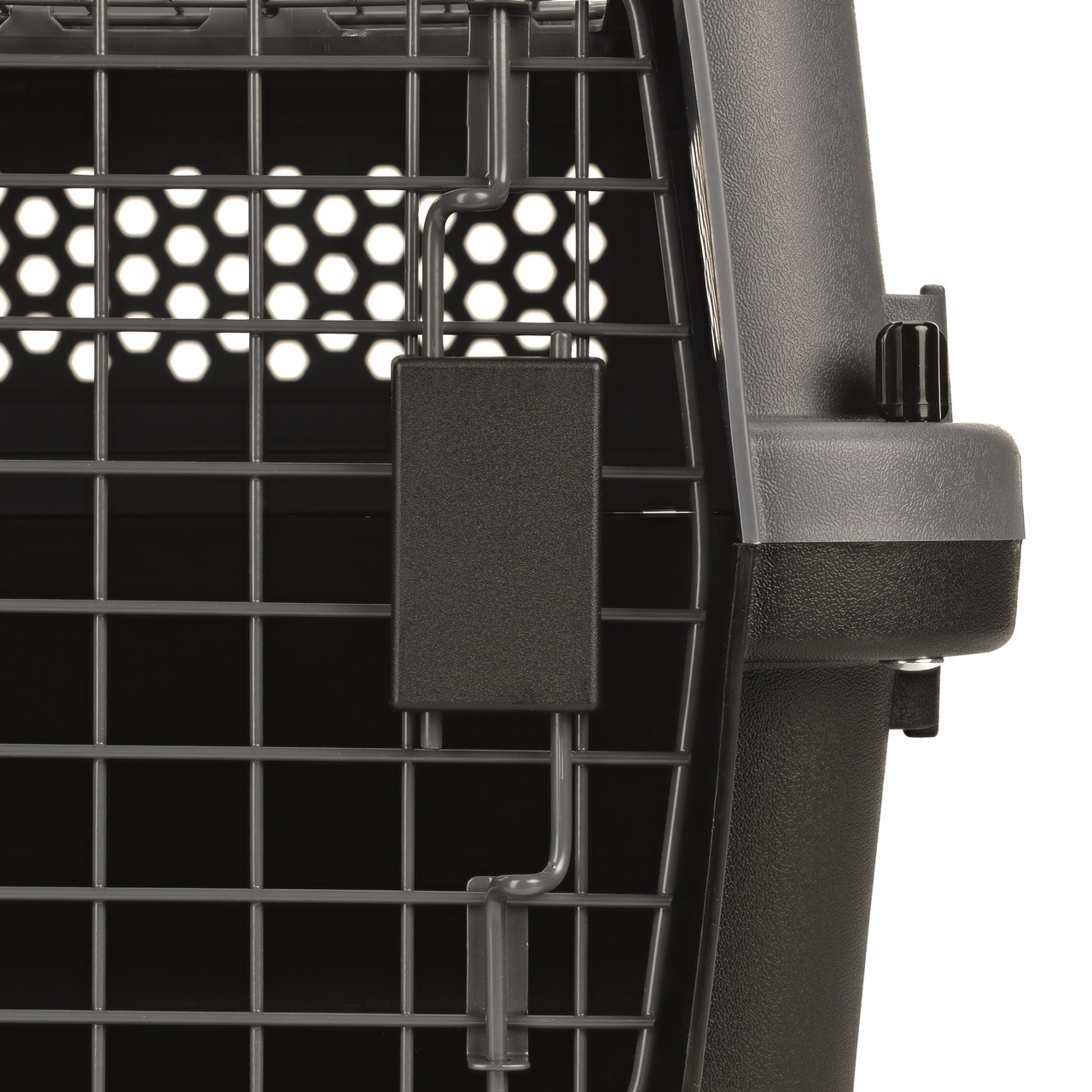 AniOne Transportbox für Katzen & kl. Hunde, Kunststoff/Metall, sichere Belüftung, einfache Verriegelung, ideal f. Transport.