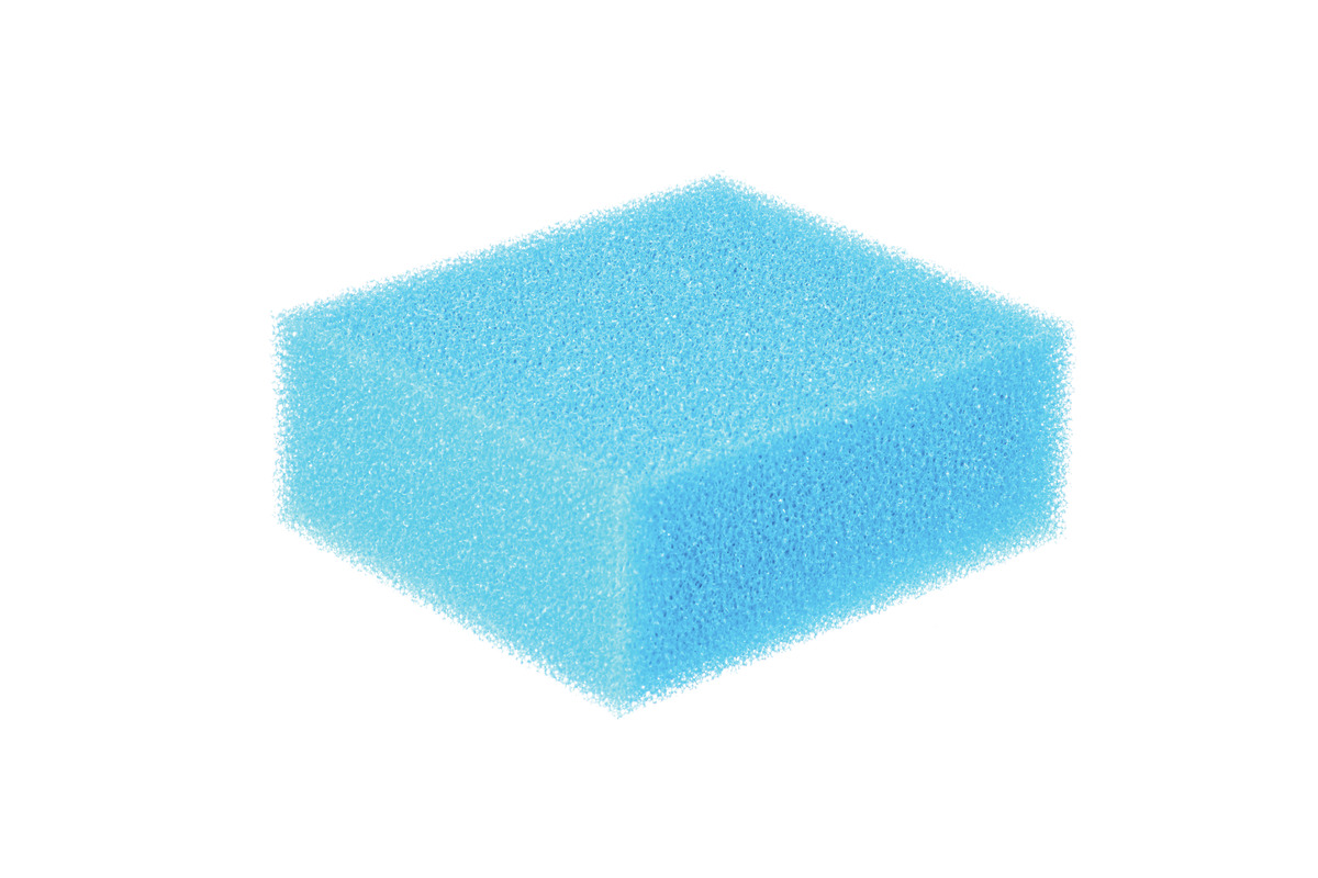 Oase Filterschaumwürfel, für Aquarien-Teiche, porös, fängt Schmutz auf, ideal für sauberes Wasser, rechteckig, blau.